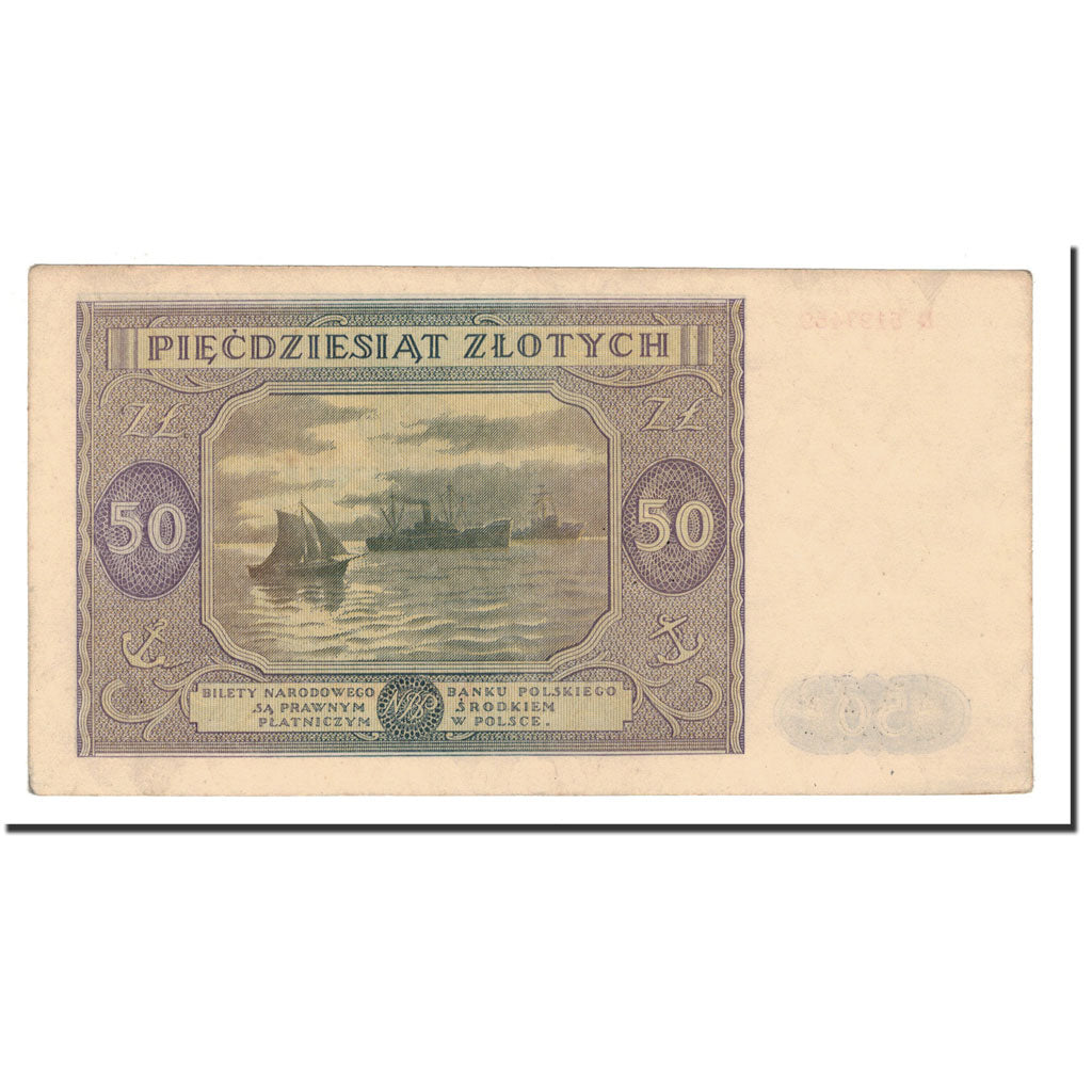 Banknote, Poland, 50 Zlotych, 1946, 1946-05-15, KM:128, UNC(60-62)