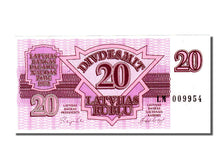 Lettonie, 20 Rublu type 1992