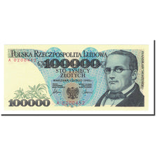 Poland, 100,000 Zlotych, 1990, 1990-02-01, KM:154a, UNC(65-70)