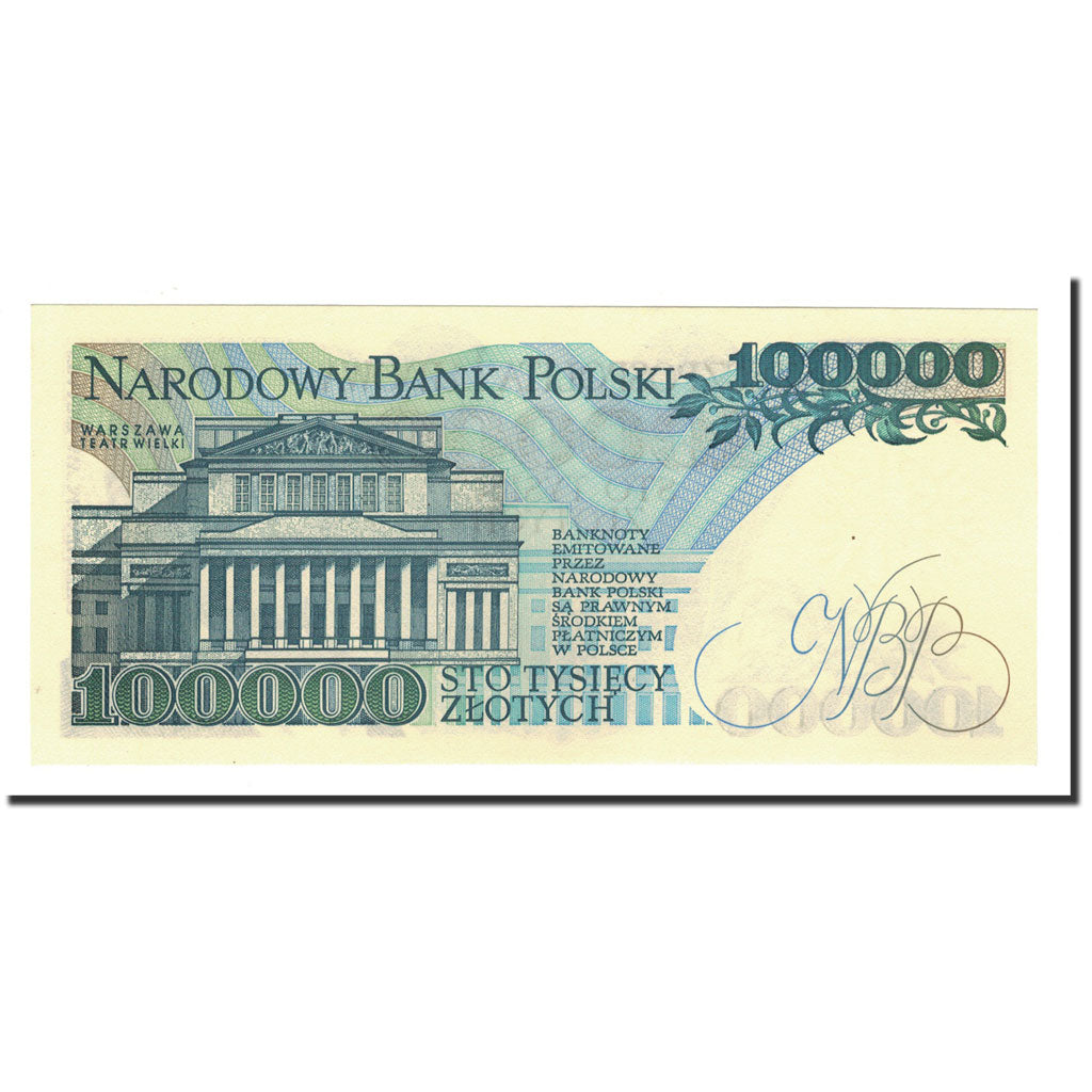 Poland, 100,000 Zlotych, 1990, 1990-02-01, KM:154a, UNC(65-70)