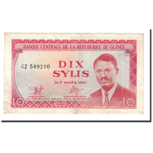 Banknote, Guinea, 10 Sylis, 1980, KM:23a, AU(50-53)