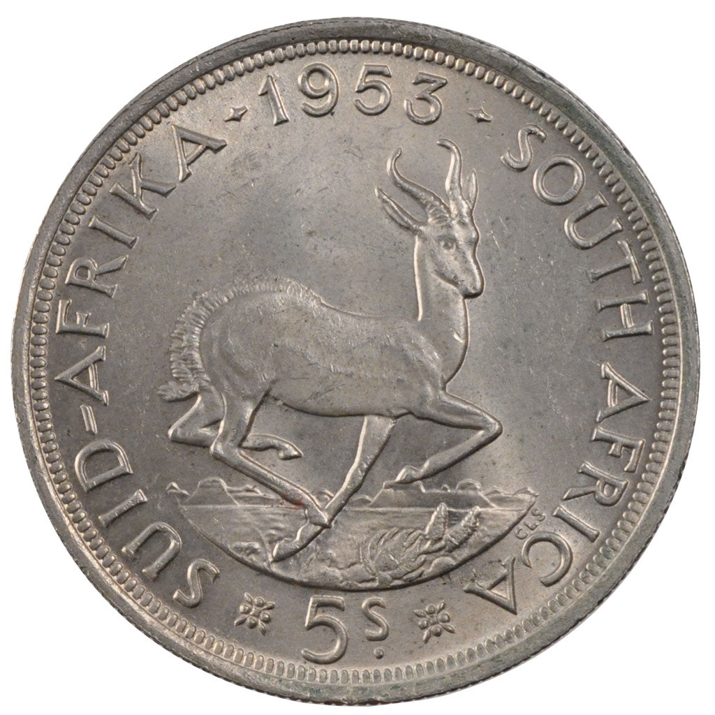 Sudafrica, Elizabeth II, 5 Shillings, 1953, SPL, Argento, KM:52