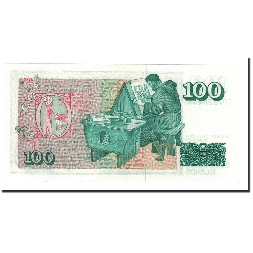 Banknote, Iceland, 100 Kronur, L.1961 (1981), 1961-03-29, KM:50a, UNC(63)