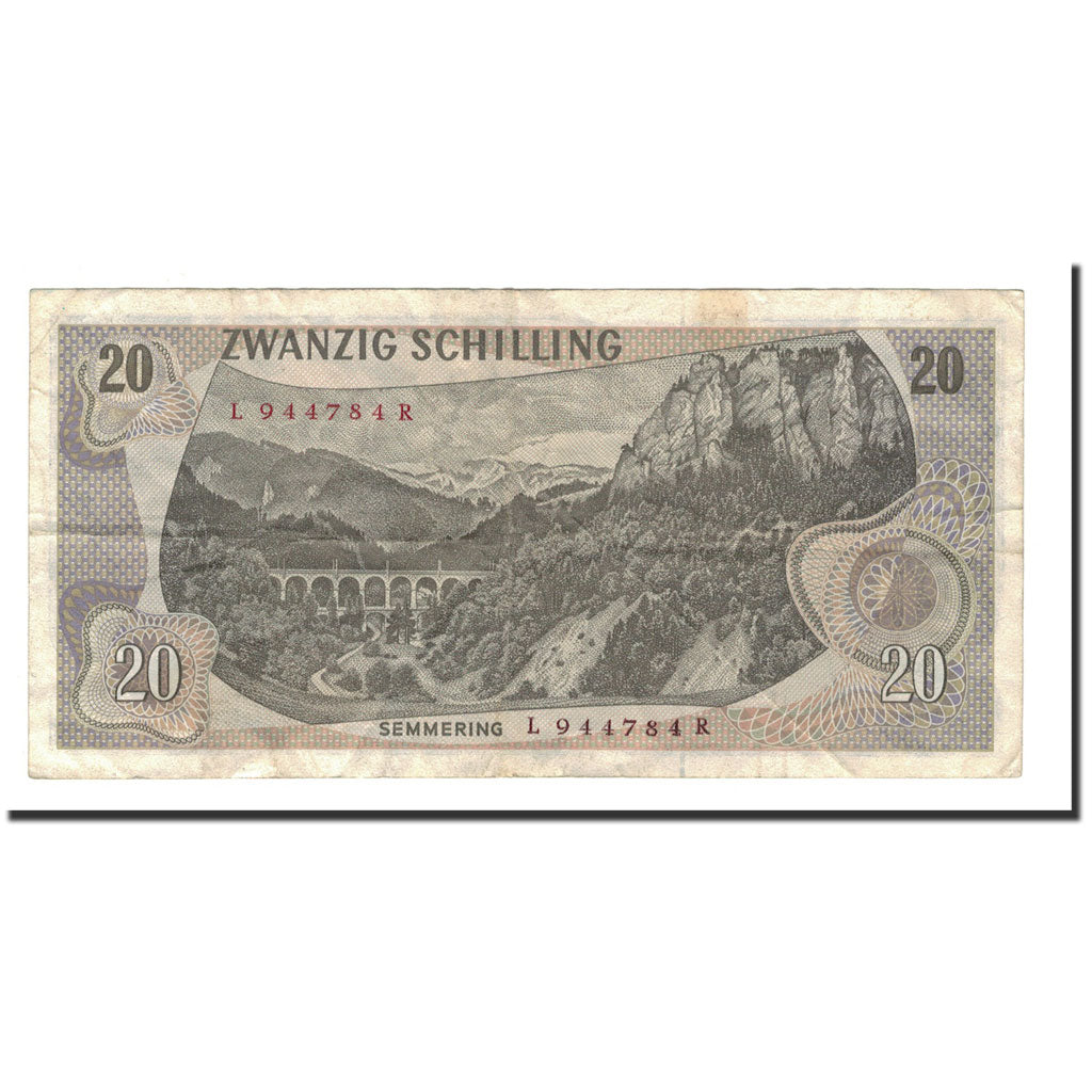 Banknote, Austria, 20 Schilling, 1968, 1967-07-02, KM:142a, EF(40-45)