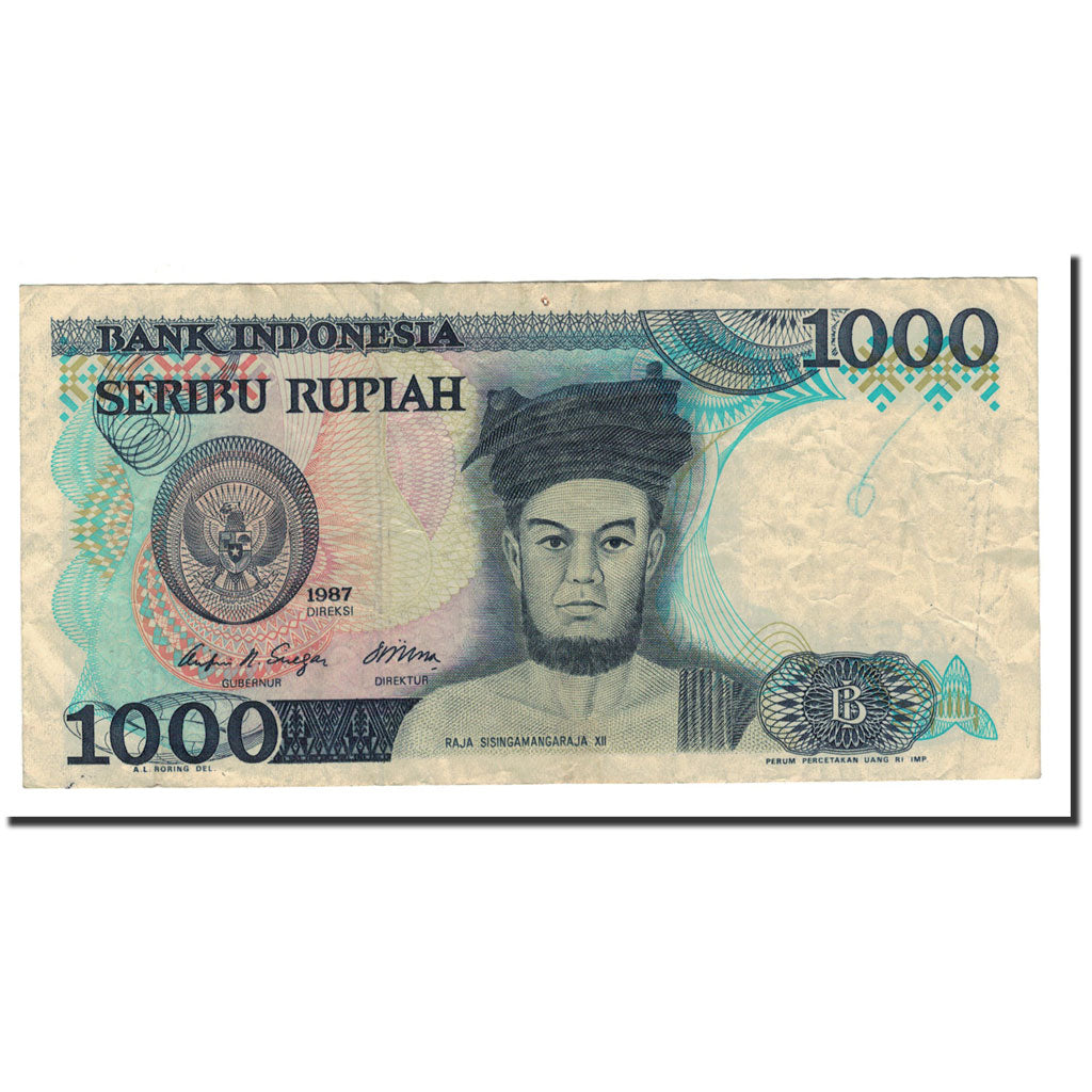Banconote, Indonesia, 1000 Rupiah, 1987, KM:124a, BB