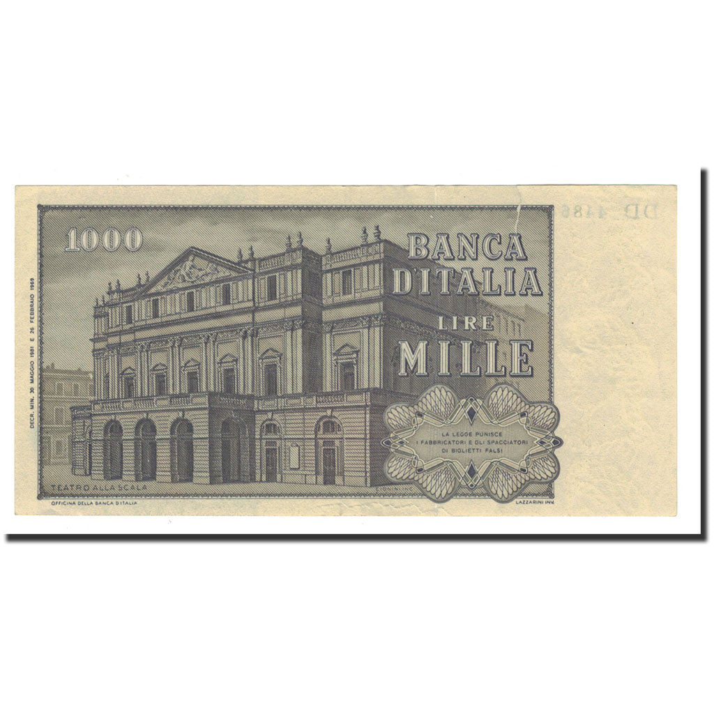 Banknote, Italy, 1000 Lire, 1969-1981, 1981-05-30, KM:101h, EF(40-45)