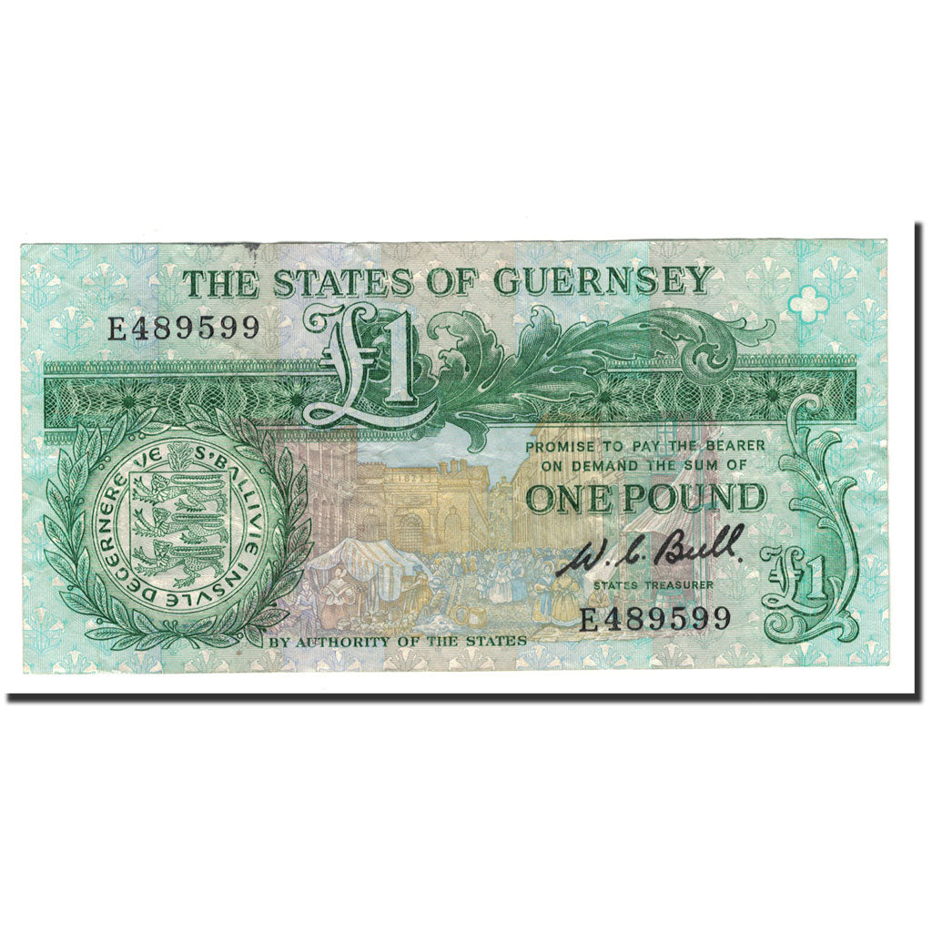 Banknote, Guernsey, 1 Pound, 1980-1989, Undated, KM:48a, EF(40-45)