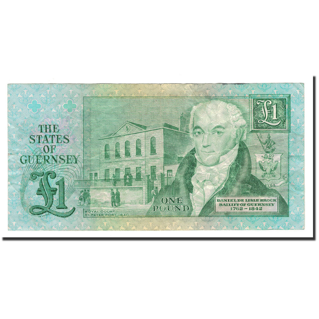 Banknote, Guernsey, 1 Pound, 1980-1989, Undated, KM:48a, EF(40-45)