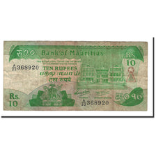 Banknote, Mauritius, 10 Rupees, 1985, Undated, KM:35a, VF(30-35)