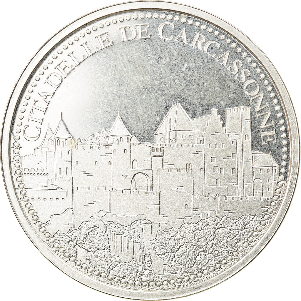 France, Medal, La Citadelle de Carcassonne, Geography, MS(64), Silver