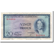 Lussemburgo, 20 Francs, 1955, KM:49a, MB+