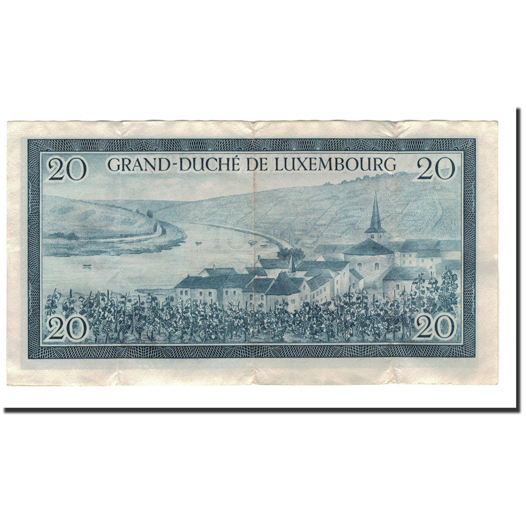Lussemburgo, 20 Francs, 1955, KM:49a, MB+