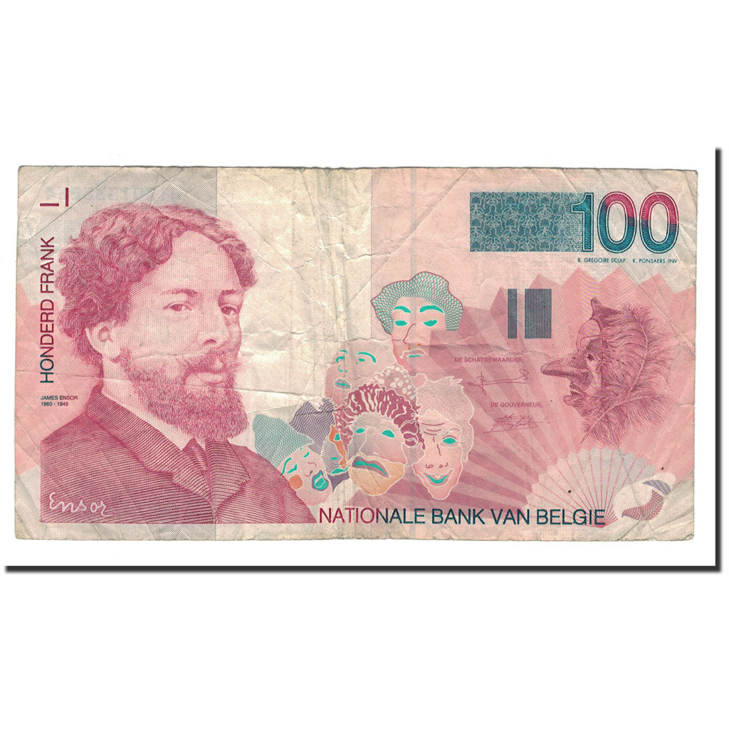 Belgium, 100 Francs, Undated (1995-2001), KM:147, VG(8-10)