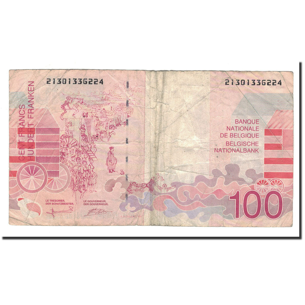 Belgium, 100 Francs, Undated (1995-2001), KM:147, VG(8-10)