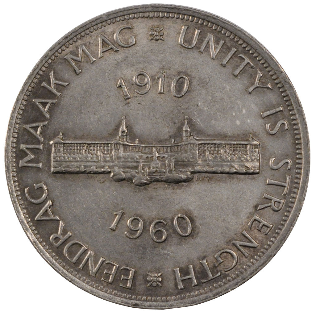 Munten, Zuid Afrika, Elizabeth II, 5 Shillings, 1960, PR+, Zilver, KM:55