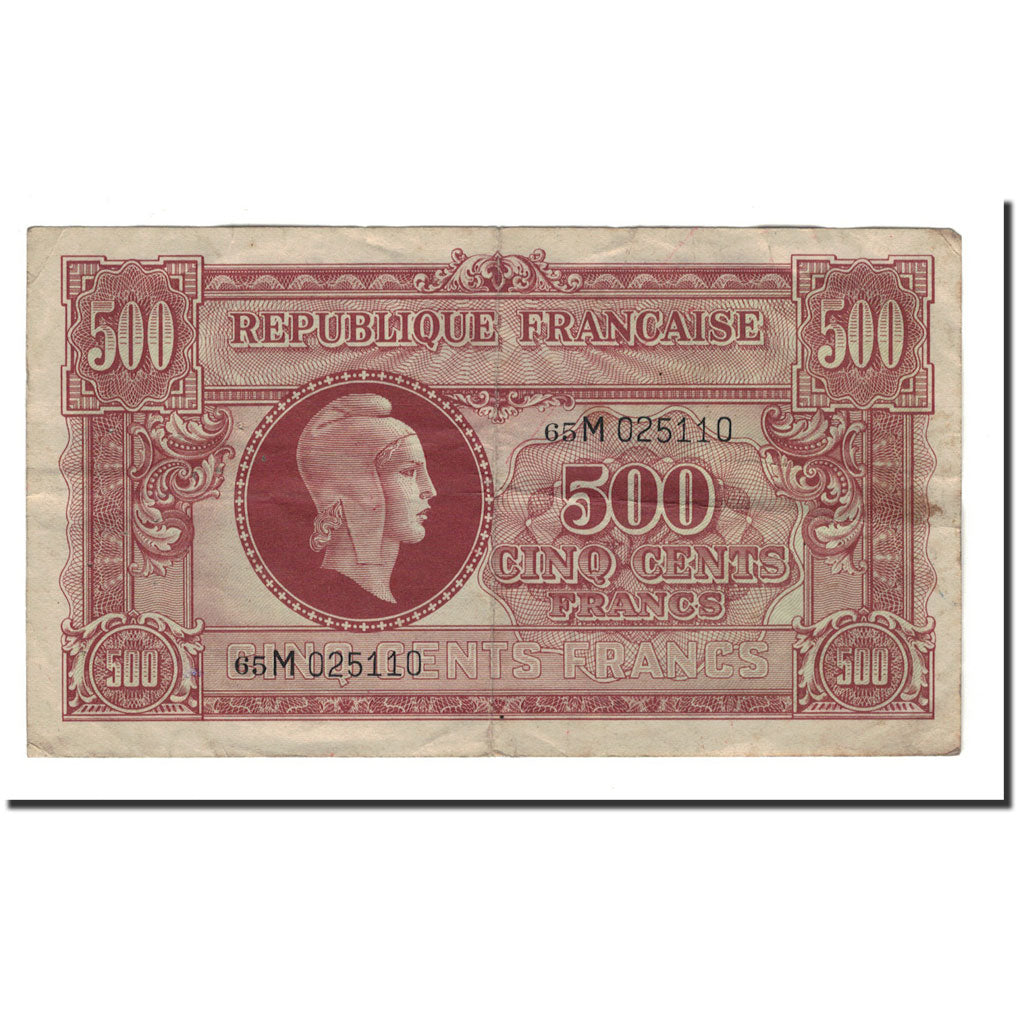 Billete, Francia, 500 Francs, 1945, BC, Fayette:VF11.2