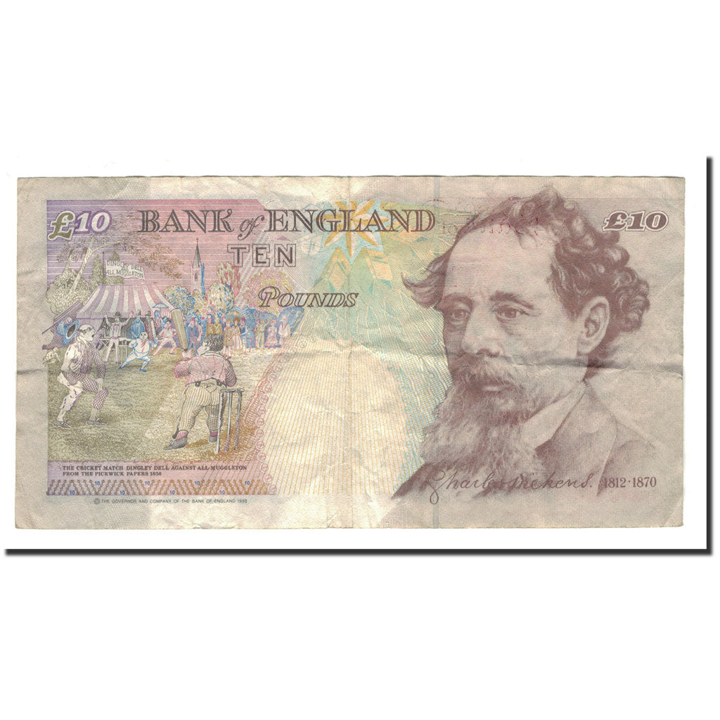 Banknote, Great Britain, 10 Pounds, 1992-1993, KM:383a, VF(20-25)