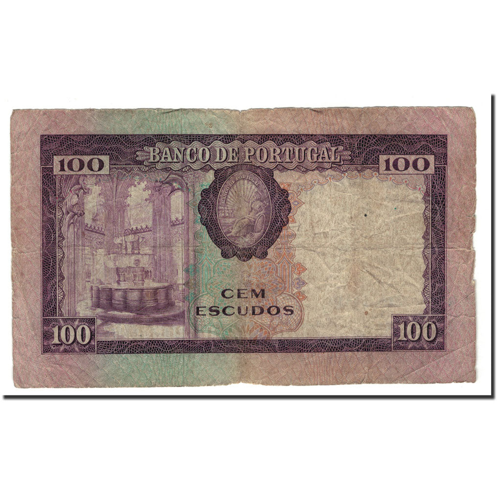 Geldschein, Portugal, 100 Escudos, 1961, 1961-12-19, KM:165a, SGE