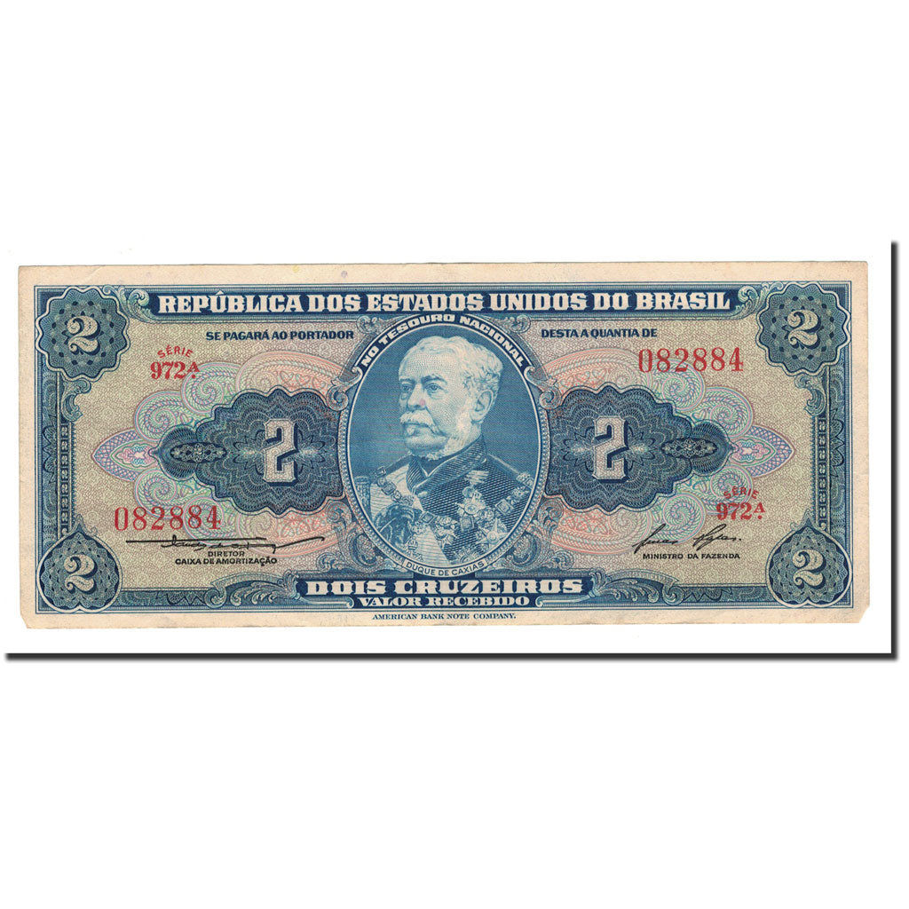 Banknote, Brazil, 2 Cruzeiros, ND (1954-1958), KM:151b, EF(40-45)