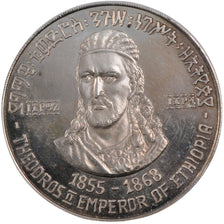 ETHIOPIA, 5 Dollars, 1972, KM #48, MS(63), Silver, 20.46