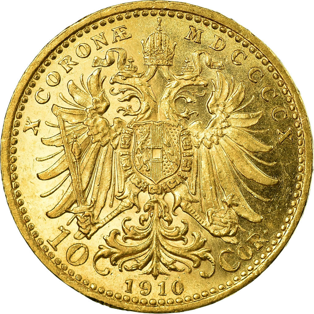 Munten, Oostenrijk, Franz Joseph I, 10 Corona, 1910, PR, Goud, KM:2816