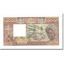 Billet, West African States, 10,000 Francs, Undated (1977-92), KM:109Ad, NEUF