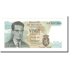 Banknote, Belgium, 20 Francs, 1964, 1964-06-15, KM:138, UNC(64)