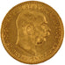 AUSTRIA, 10 Corona, 1910, KM #2816, AU(55-58), Gold, 19, 3.38