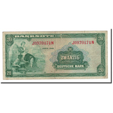 Banknote, GERMANY - FEDERAL REPUBLIC, 20 Deutsche Mark, 1948, Undated, KM:6a