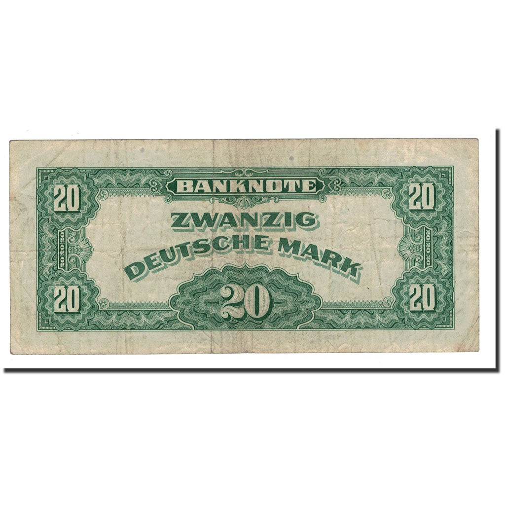 Banknote, GERMANY - FEDERAL REPUBLIC, 20 Deutsche Mark, 1948, Undated, KM:6a