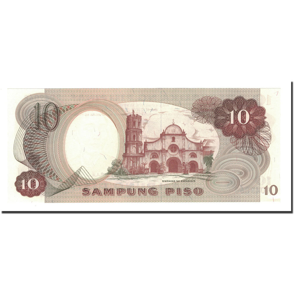 Banknote, Philippines, 10 Piso, 1969, Undated, KM:144b, UNC(65-70)