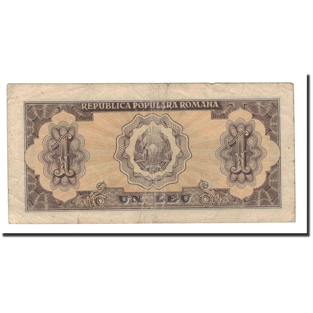 Romania, 1 Leu, 1952, KM:81b, VG(8-10)