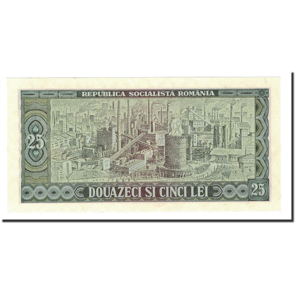Romania, 25 Lei, 1966, KM:95a, UNC(65-70)