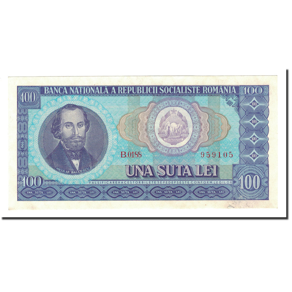 Banknote, Romania, 100 Lei, 1966, KM:97a, UNC(63)