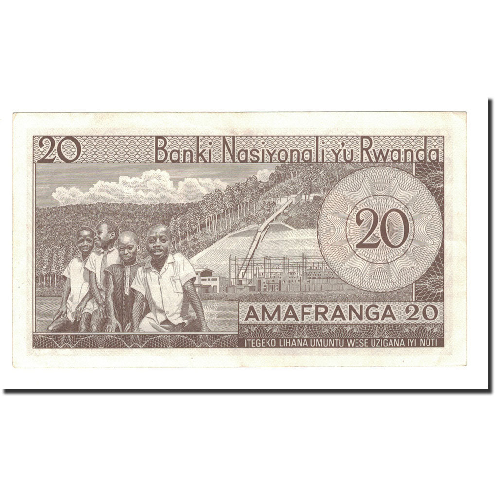 Banconote, Ruanda, 20 Francs, 1964-1976, KM:6e, 1976-01-01, SPL