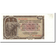 Banknot, Czechosłowacja, 100 Korun, 1953, KM:86b, UNC(63)
