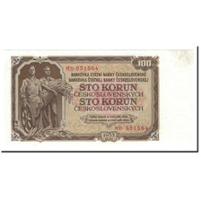 Banknote, Czechoslovakia, 100 Korun, 1953, KM:86b, UNC(63)