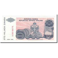 Geldschein, Kroatien, 100,000 Dinara, 1993, KM:R22a, UNZ