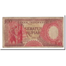 Billet, Indonésie, 100 Rupiah, 1958, 1958, KM:59, B+