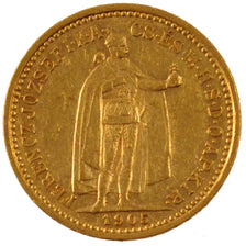 HUNGARY, 10 Korona, 1905, Kormoczbanya, KM #485, MS(60-62), Gold, 3.38