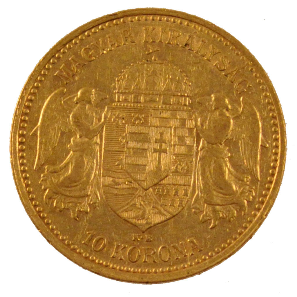 Ungheria, Franz Joseph I, 10 Korona, 1905, Kormoczbanya, SPL, Oro, KM:485
