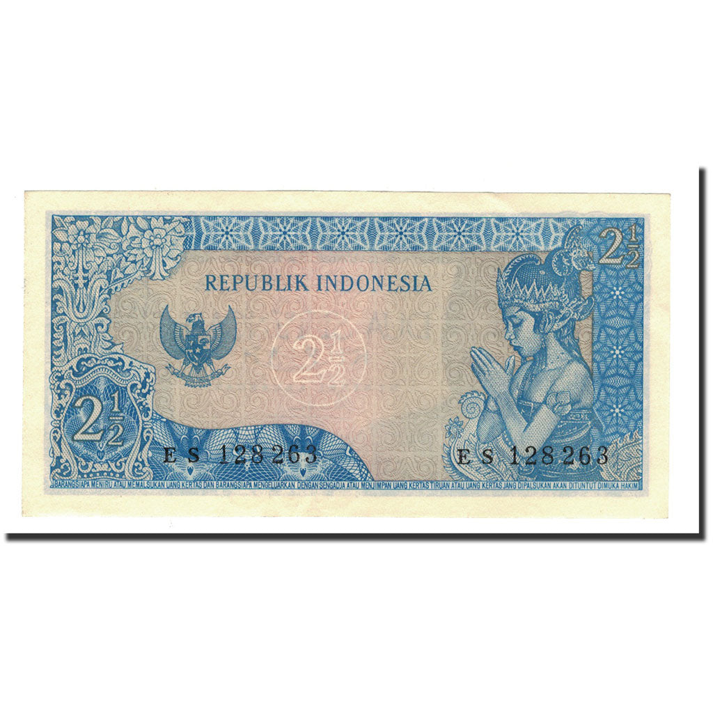 Banconote, Indonesia, 2 1/2 Rupiah, 1961, KM:79b, FDS