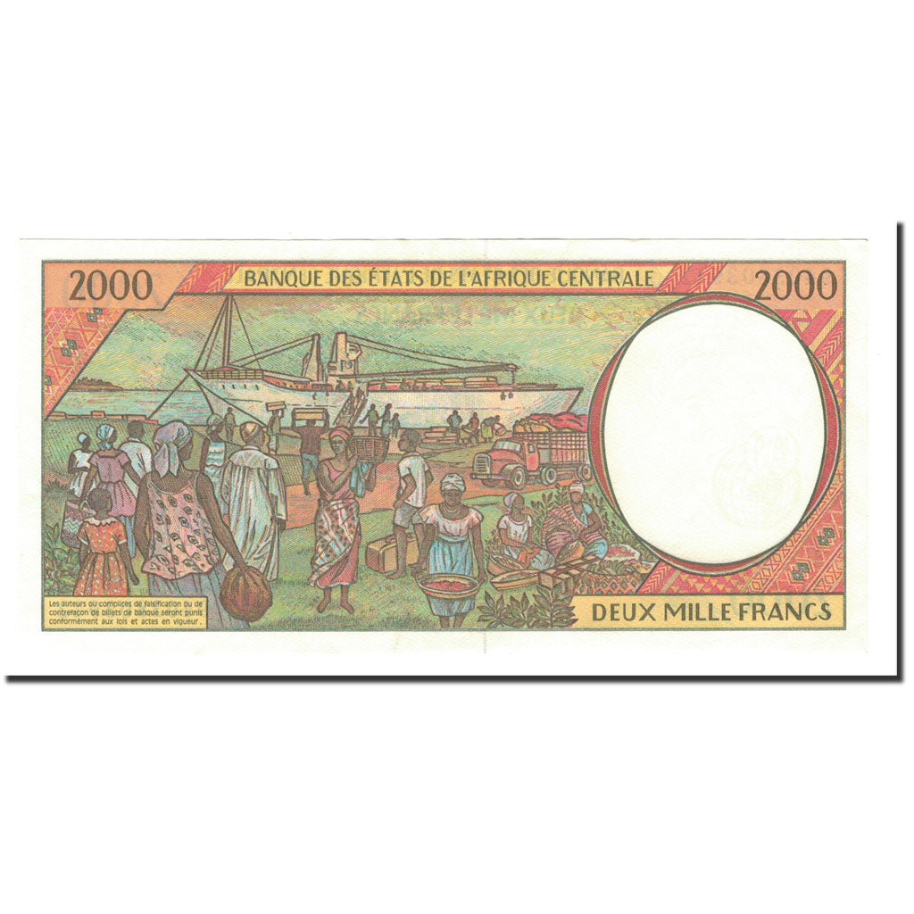 Geldschein, Zentralafrikanische Staaten, 2000 Francs, 1998, KM:203Ee, UNZ