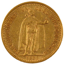 HUNGARY, 10 Korona, 1900, Kormoczbanya, KM #485, MS(60-62), Gold, 3.39