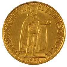 Coin, Hungary, Franz Joseph I, 10 Korona, 1909, Kormoczbanya, MS(60-62), Gold
