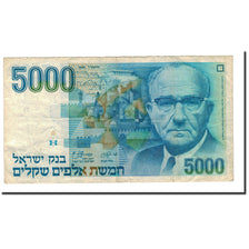 Biljet, Israël, 5000 Sheqalim, 1984, KM:50a, TB