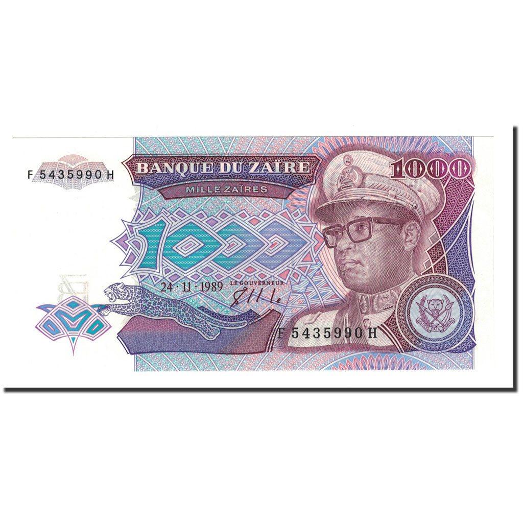 Billet, Zaïre, 1000 Zaïres, 1989, 1989-11-24, KM:35a, NEUF