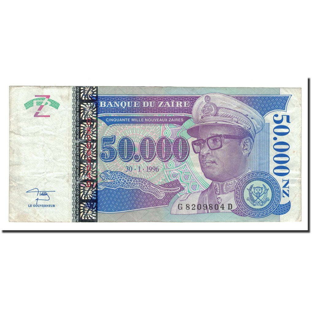 Banknote, Zaire, 50,000 Nouveaux Zaïres, 1996, 1996-01-30, KM:74a, VF(30-35)