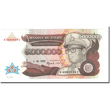 Banknote, Zaire, 5,000,000 Zaïres, 1992, 1992-10-01, KM:46a, UNC(65-70)