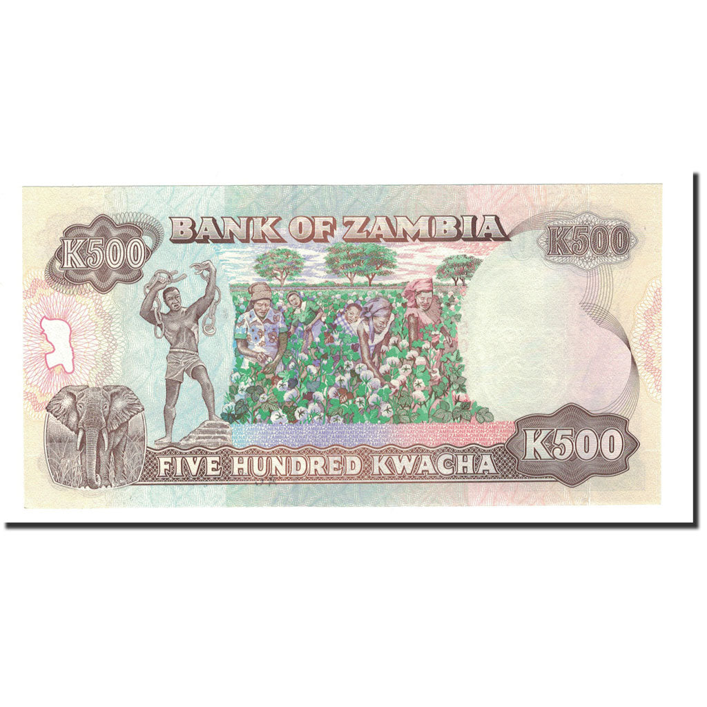 Banknote, Zambia, 500 Kwacha, 1991, Undated, KM:35a, UNC(65-70)